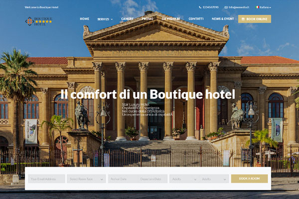 web template per B&B - Hotel - Agriturismo mod.84