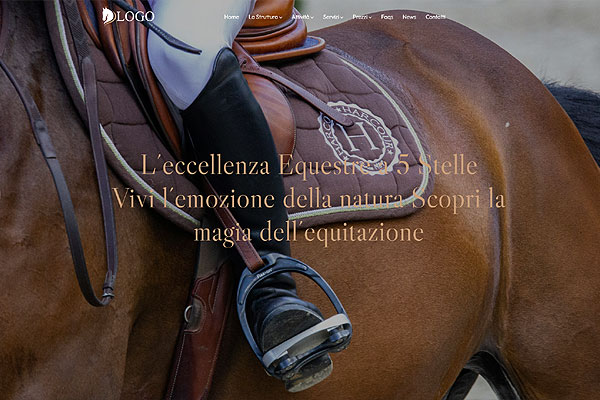 web template per Maneggio, scuola di equitazione e centri ippici mod 154