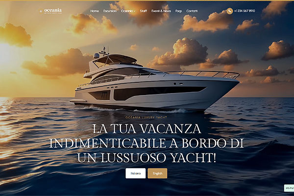 web template mini crociera mod 158