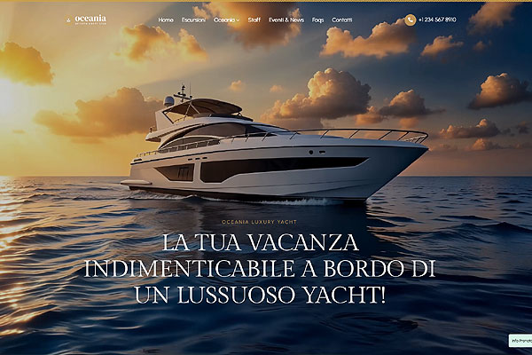 web template mini crociera