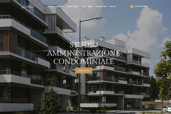 web template per Amministratore di condominio mod 86